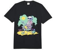 Verano Halloween Esqueleto Playa Sol Verano Vibes Comfort Colors Adult Heavyweight T-Shirt