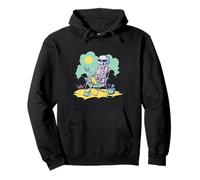Verano Halloween Esqueleto Playa Sol Verano Vibes Sudadera con Capucha