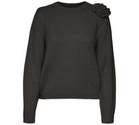 Verano Moda Pullover Marrón, Suéter Con Detalle Flor Adia 10314235
