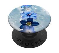 Verano Océano Playa Azul Hibisco Flor Floral Estética PopSockets PopGrip Adhesivo