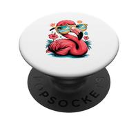 Verano Playa Flamenco Gafas Flamencos PopSockets PopGrip Adhesivo