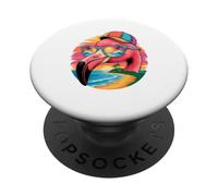 Verano Playa Flamenco Gafas Flamencos PopSockets PopGrip Adhesivo