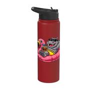 Verano Playa Piscina Fiesta Hipopótamo Inflable Flamenco Stainless Steel Insulated Water Bottle