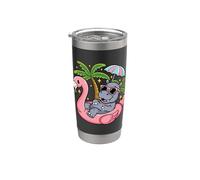 Verano Playa Piscina Fiesta Hipopótamo Inflable Flamenco Vaso térmico de acero inoxidable de doble pared