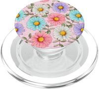 Verano Primavera Margaritas Flores Flores Rosa Patrón PopSockets PopGrip para MagSafe