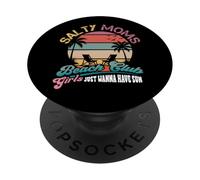 Verano Salty Moms Beach Club Wanna Have Sun Girls Trip Funny PopSockets PopGrip Adhesivo