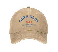 Verano The Turn of Pretty Unísex Gorras de béisbol Cousins Beach Surf Club Sombreros Vaqueros Desgastados Gorra Ajustable para Exteriores Algodón, para Todas Las Estaciones