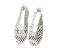 Verano Transpirable Tejido Malla Mary Jane Flats Mujeres Ahueca hacia Fuera los Zapatos de Ballet Suave Punta Redonda Slip-on Casual Flat