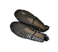 Verano Transpirable Tejido Malla Mary Jane Flats Mujeres Ahueca hacia Fuera los Zapatos de Ballet Suave Punta Redonda Slip-on Casual Flat