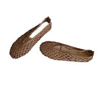Verano Transpirable Tejido Malla Mary Jane Flats Mujeres Ahueca hacia Fuera los Zapatos de Ballet Suave Punta Redonda Slip-on Casual Flat