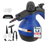 Verano VAL SC350-1050 W - Dispositivo portátil con muchos accesorios, limpieza a vapor a 110 °C, sin productos químicos, contra suciedad y grasa en azulejos, ventanas, certificado GS