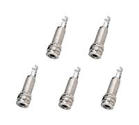 VERAWE A1347 5 Pieza Guitarra Bass End Pin Salida 1/4 Pulgada Mono O Estéreo Aplicaciones Plata