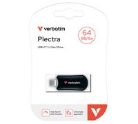 Clé USB - VERBATIM - Plectra - 64 Go - USB 3.2 Gen 1 - USB-C - Negro