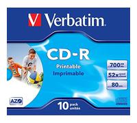 Verbatim CD-R AZO Wide Inkjet Printable 700 MB 10 pieza(s) ( 43325 )