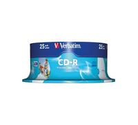 Verbatim CD-R AZO Wide Inkjet Printable 700 MB 52x 25 pieza(s)