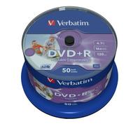 Verbatim DVD+R Wide Inkjet Printable No ID Brand 4,7 GB 50 pieza(s)