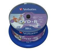 Verbatim DVD+R Wide Inkjet Printable No ID Brand 4,7 GB 50 pieza(s)