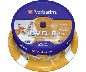 Verbatim 43538 - Pack de 25 DVD-R Imprimable