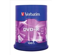 Verbatim DVD+R vírgenes 43551 – 100 unidades, 4.7 GB, 16x – Multicolor