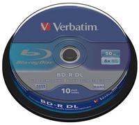 Verbatim 43746 disco blu-ray lectura/escritura (BD) BD-R 50 GB 10 pieza(s), Discos Blu-ray vírgenes 50 GB, BD-R, Eje, 10 pieza(s), Minorista