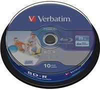 Verbatim 43804 - discos blu ray bd-r de 25 gb, imprimibles, inyección