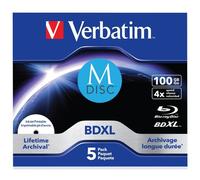 Disco Blu-ray BDXL Verbatim 100 GB Caja de Joyas 5 Unidades