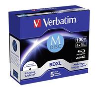 Verbatim 43834 M DISC BDXL - Disco blu-ray 100GB, [Pack de 5 unidades]