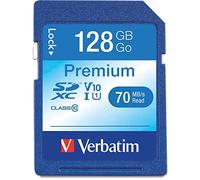 VERBATIM 44025 - Tarjeta de memoria SDXC de 128GB, Verbatim clase 10 - U1