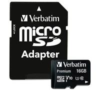 VERBATIM 44082 - Tarjeta de memoria microSDHC de 16 GB, VERBATIM, clase 10