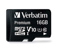 Verbatim 44082 - Tarjeta de Memoria Micro SDHC de 16 GB con Adaptado (Clase 10)