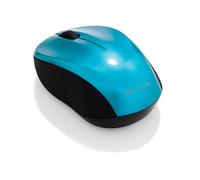Ratón Inalámbrico Verbatim Go Nano Compacto Receptor USB Azul Negro Turquesa Cian 1600 dpi