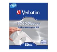 Verbatim 50 X Bolsas Para Cd Dvd Blu-ray Discos En Papel Blanco Con Ventana