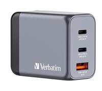 Verbatim 65W UK/US/EU 3-Port GaN Wall Charger With Power Delivery