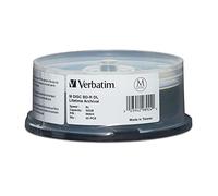 Verbatim 98900 M-disc BD-R 25GB 4X con superficie de marca, 5 piezas con marca registrada, BD-R DL 50GB 25 discos blanco
