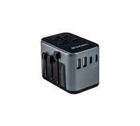 Verbatim Adaptador de Enchufe Universal de Viaje UTA-03 | Adaptador de enchufe de viaje para ordenador portátil, teléfono móvil, cámara, uso mundial, 100-250 V, no se envía a Suiza