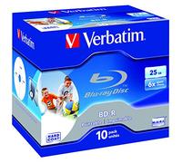 Verbatim Disco Blu-ray 43713 BD-R 25 GB imprimible – Paquete de 10