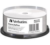Verbatim Disco BD-R 43750 - 50 GB 6x imprimible térmico - husillo de 25 unidades