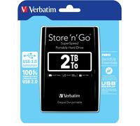 Verbatim Disco Duro Portátil Store 'n' Go USB 3.0 de 2 TB en color Negro