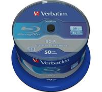 Verbatim 50 Bd-r Blu-ray 25gb 6x Speed Datalife No-id Cakebox One Size Blue