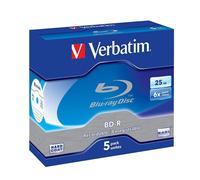 Verbatim BD-R SL 25GB 6 x 5 Pack Jewel Case BD-R 25GB 5pc(s) (Blu-ray)
