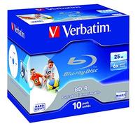 Verbatim Disco Blu-ray 43713 BD-R 25 GB imprimible – Paquete de 10