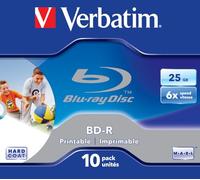 VERBATIM 43713 - BD-R, 25GB, imprimible, paquete de 10