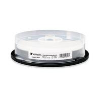 Verbatim BD-R XL 100 GB 4X Blanco imprimible inyección de Tinta, Hub imprimible - 10 Unidades de husillo
