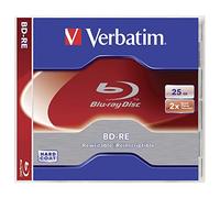 Verbatim BD-RE, 2X, 25GB - BD-RE vírgenes (2X, 25GB, 2X, 2X, Caja de Joyas)