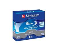 Verbatim - BD-RE - Paquete de 5 - 25 GB - 2x - Caja de CD