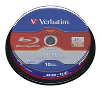 Verbatim 10 Bd-re Blu-ray 25gb 2x Speed Cakebox One Size Blue