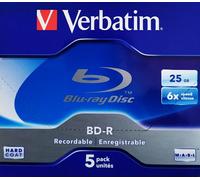 Verbatim Blu-Ray Vírgenes MABL BD-R SL 25GB Velocidad 6x Pack Jewel Case x5