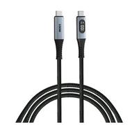 Verbatim Cable de carga USB-C/USB-C con pantalla LED de 1,2 m, Sync+Charge, 100 W, 480 MBit/s