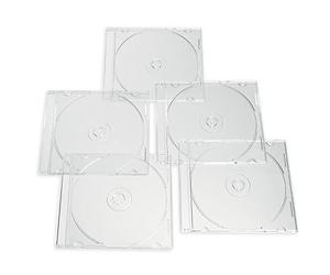 Verbatim Cajas para CD, DVD, Blu-Ray, transparentes, delgadas, 5,2 mm, 25 unidades