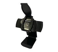Verbatim Cámara Web con micrófono, cámara Externa para Ordenador o portátil con Enfoque automático Full HD 1080p, para Llamadas de vídeo en la Oficina en casa o como cámara de Streaming